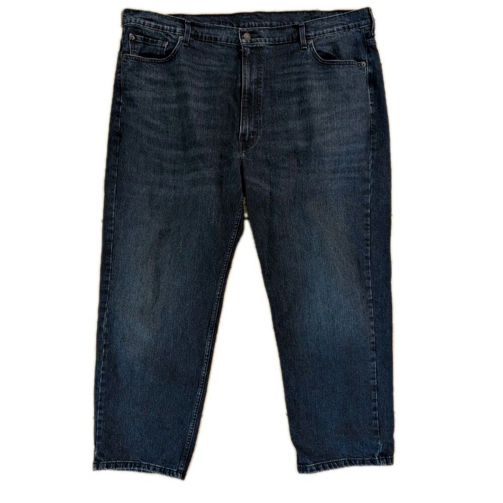 Levis 550 Jeans Mens 48x29 Relaxed Fit Dark Wash Denim Red Tab Classic Straight